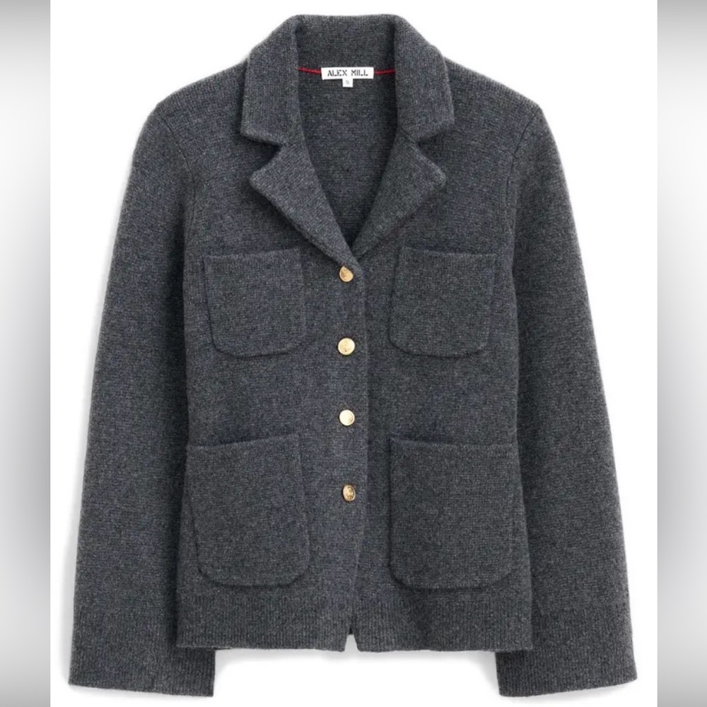 NWT Alex Mill London Merino Wool Blend Sweater Jacket Sz S (Sold out online!)